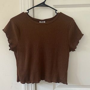 Chocolate Brown Crop Top